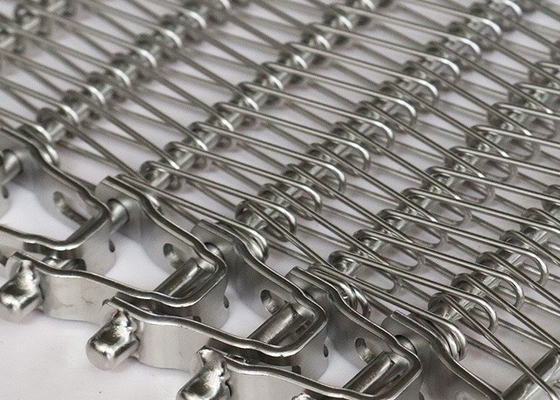Stainless Steel Chain Link Wire Mesh Conveyor Belt For Food Industry