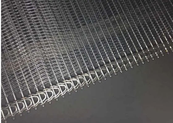 Fried Food Eye Link Stainless Steel Mesh Conveyor Belt Ss304