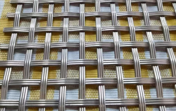 Aluminum Metal Woven Mesh Architectural Wire Mesh for Curtain Partition