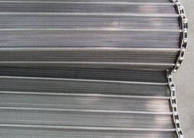Drying And Draining 201 Chain Mesh Conveyor Belt 3mm Dia