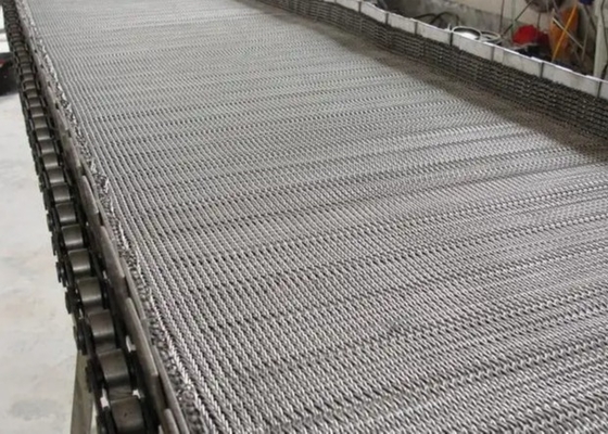 Tela della cinghia ss 316 di Fried Banana Chain Mesh Conveyor