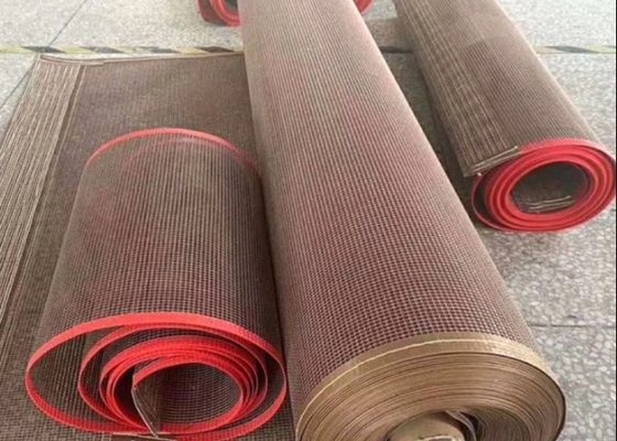 Nastri trasportatori in ptfe a lunga durata da 4 * 4 mm con rete in fibra di vetro rivestita