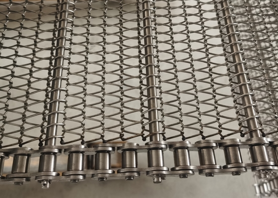 cavo Mesh Conveyor Belt Food Grade di spirale del collegamento a catena di acciaio inossidabile 304 316