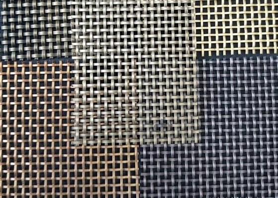 Metallo decorativo Mesh For Glass Laminated Curtain di larghezza 2.0m non infiammabile