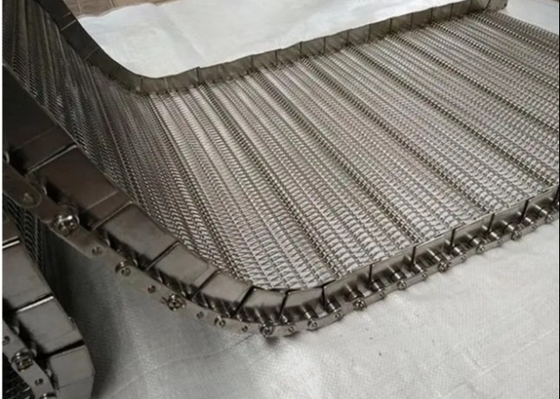 Erosione di Mesh Belt Cooling Conveyor Belt di spirale di acciaio inossidabile SUS201 resistente