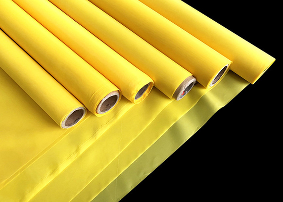 Schermo di 110 Mesh Yellow Monofilament Polyester Silk che stampa Mesh Plain Weave
