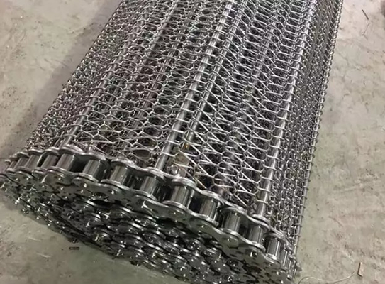 Nastro trasportatore a maglie a catena in acciaio al carbonio industriale resistente alla corrosione