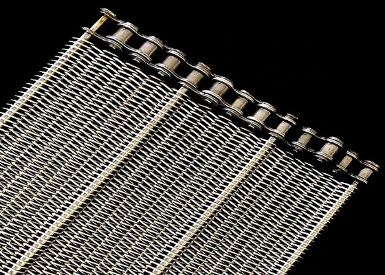1000mm*10m Mesh Conveyor Belt Stainless Steel a catena per i commerci al dettaglio