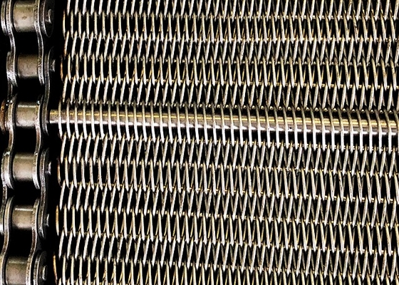 Cavo a catena Mesh Food Grade di acciaio inossidabile del nastro trasportatore 304 di anti corrosione