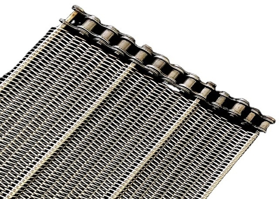 Metallo 1000mm*10m Mesh Conveyor Belt Wire Diameter a catena del commestibile 0.8-4mm