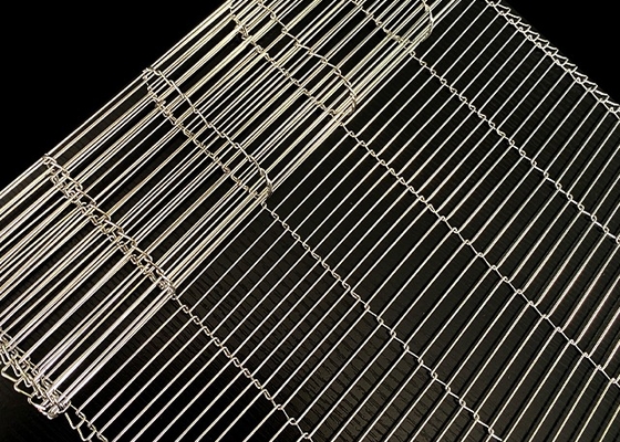 316 Convogliere in acciaio inossidabile cintura a maglia di filo Flat Flex Cookie Produzione