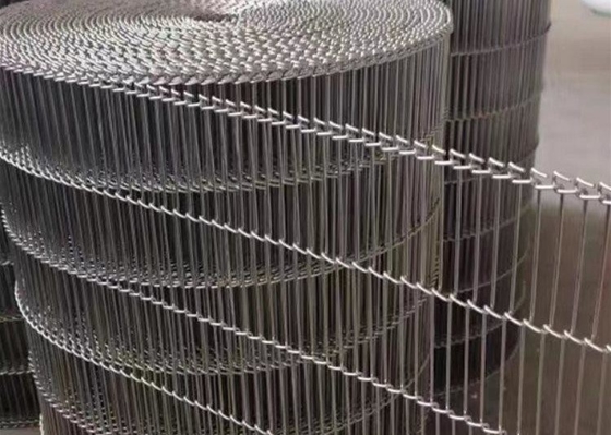 76mm-42000mm Flat Flex Conveyor Belt Personalizzato Rod Pitch