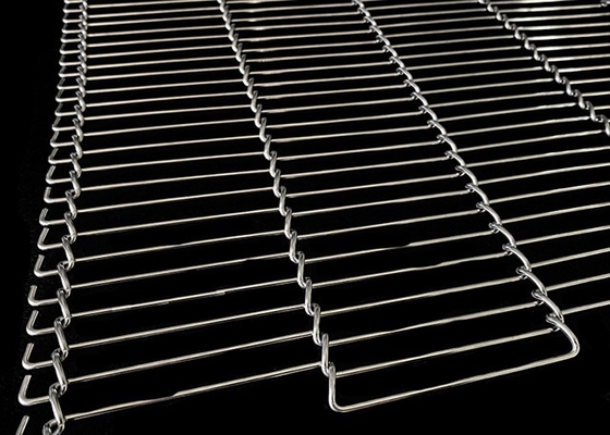 4.24mm-20.32mm Rod Pitch Flat Flex Conveyor Belt 0,9mm-2,8mm Diametro del filo