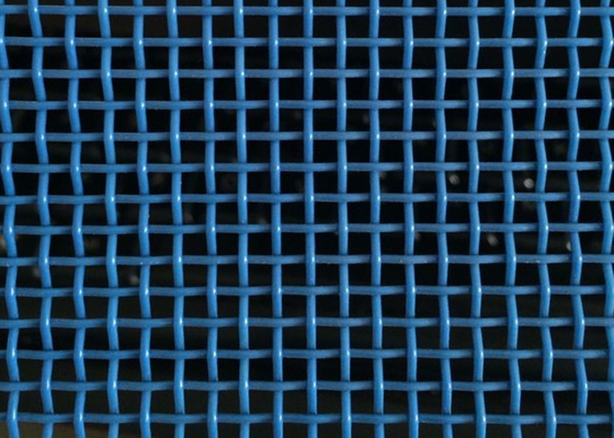 Cintura a maglia quadrata in poliestere bianco blu per asciugatrice e trasportatore