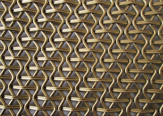 Griglia di rame di acciaio inossidabile a spirale per pareti di tende, facciate di hotel e schermi decorativi dei centri commerciali