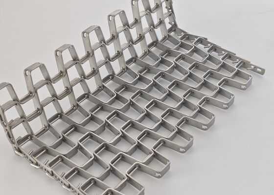 Nastro a maglia piatta in filo SS 304 316L resistente alla corrosione per la lavorazione di frutta e verdura