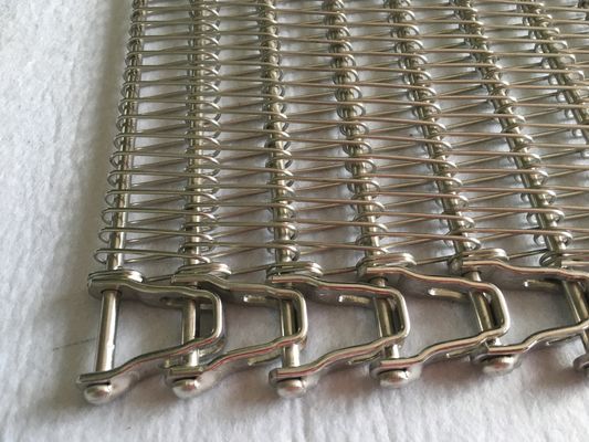 Nastro trasportatore a spirale di raffreddamento Ss304 del forno 2mm del pane