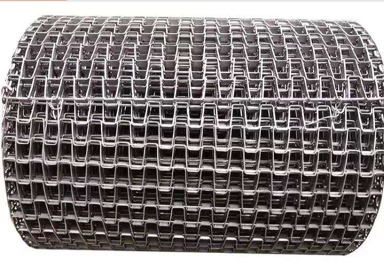 Forno bollente di Mesh Conveyor Belt For Pizza ribadito 201 del cavo piano del bordo