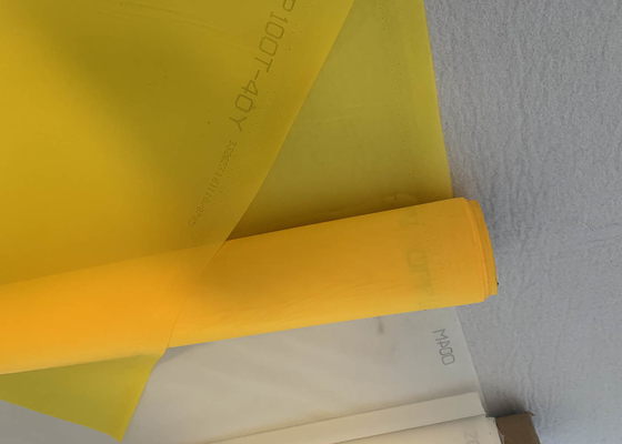 Schermo di nylon del monofilamento del rotolo 43t che stampa Mesh White Yellow Color