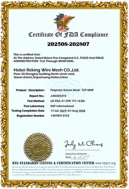 Cina Hebei Reking Wire Mesh Co.,Ltd Certificazioni